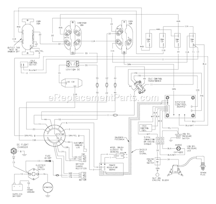Page F Diagram and Parts List for 1470-1  Briggs and Stratton Generator